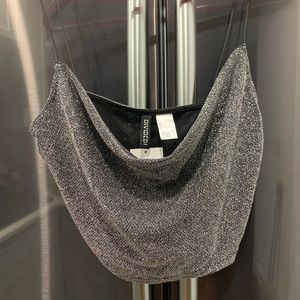 H&M Spaghetti Strap Sparkler Crop Top - New